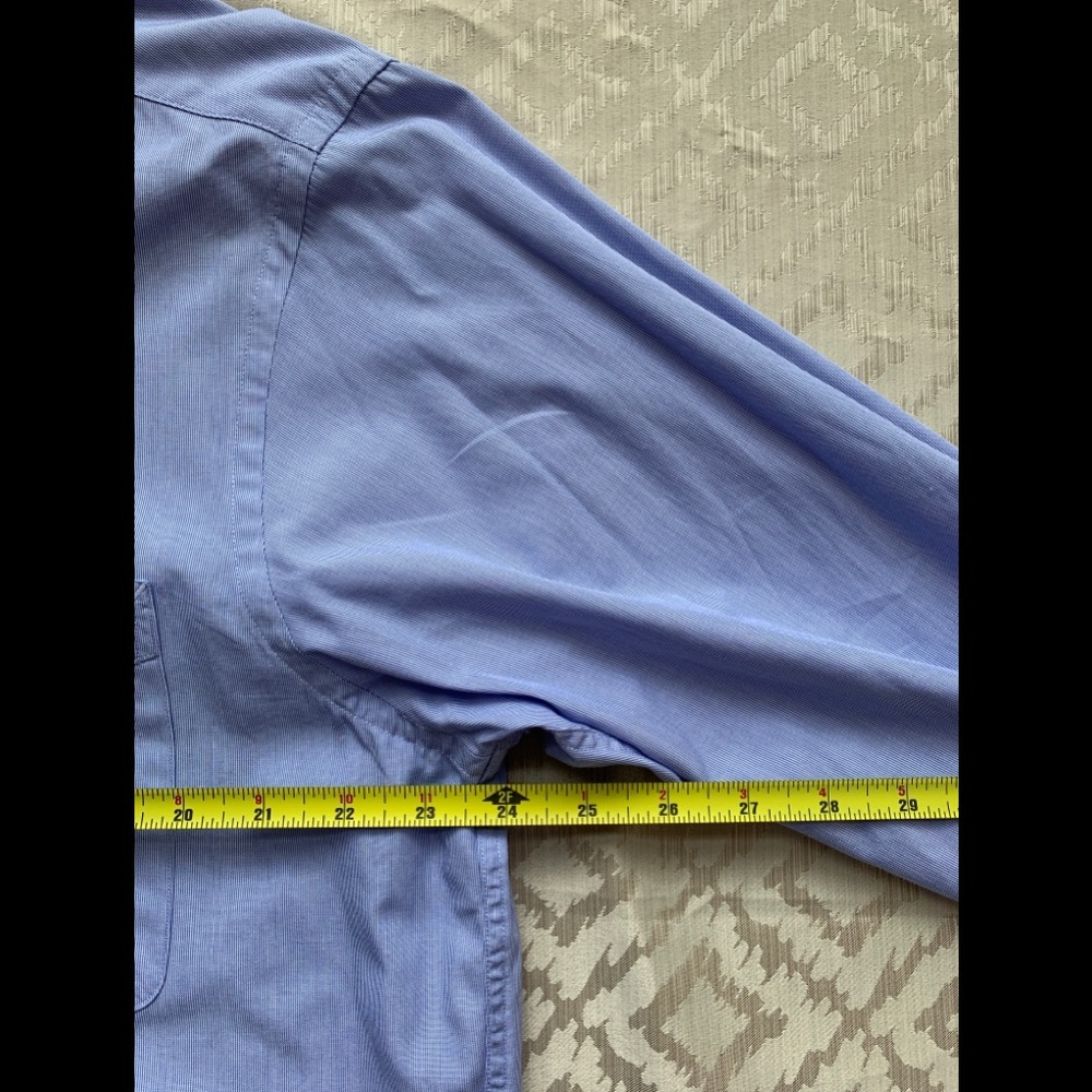 Tommy Hilfiger Men's Dress Shirt 16 (32-33) Blue - Picture 7 of 8